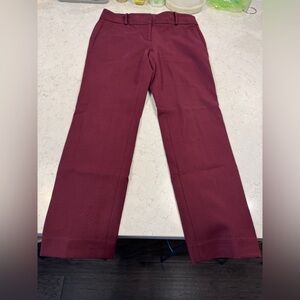 LOFT Maroon Marissa Skinny Dress Pants
